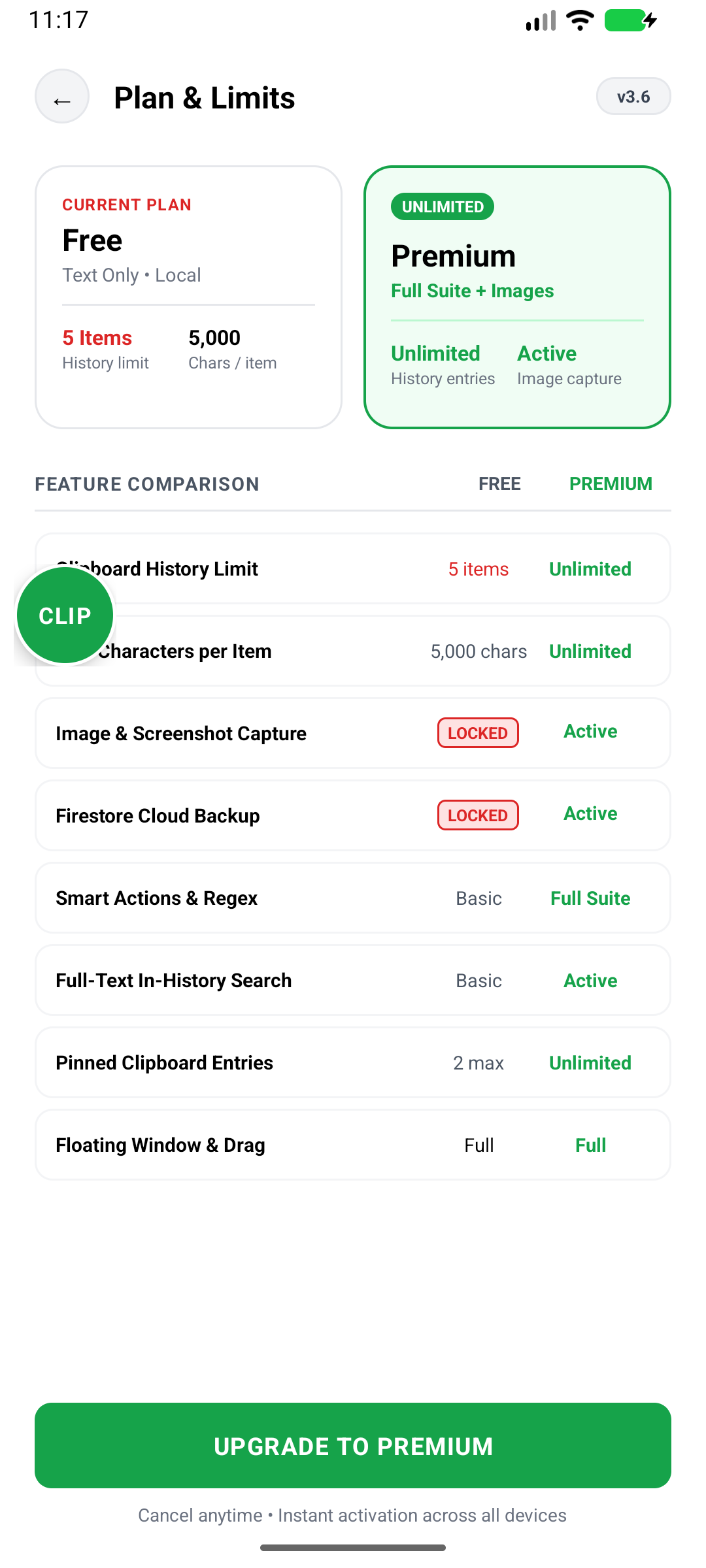 Floating Clipboard Popup
